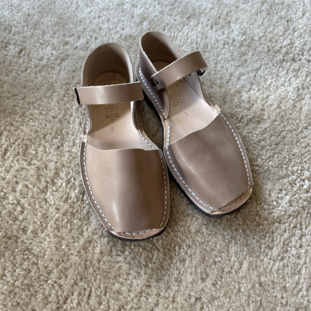 Avarcas Pons Frailera Taupe Sandals Mary Jane